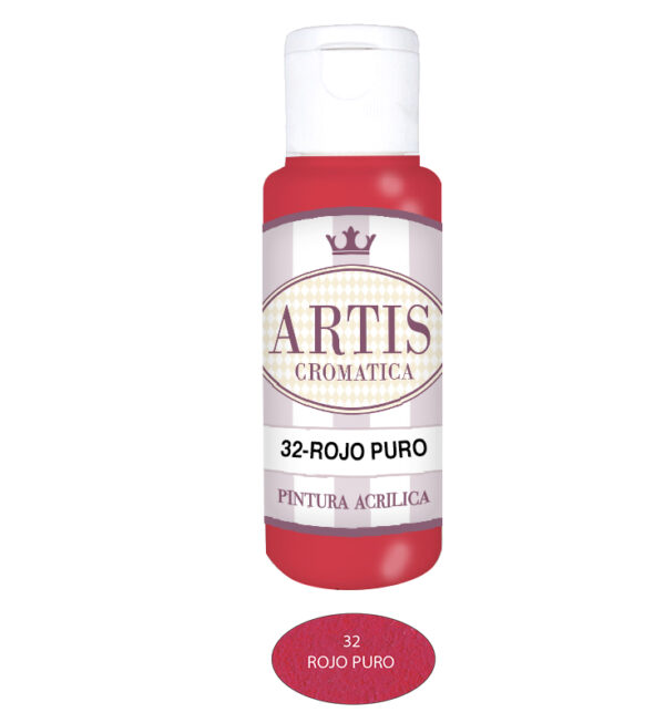 ARTIS-32 ROJO PURO (60ML) PINTURA ACRILICA ARTIS CROMATICA