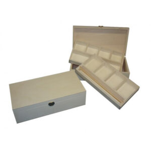 Caja joyero grande divisiones b/ anillos.