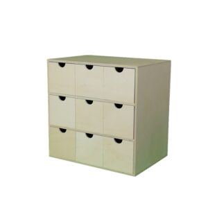 Caja 9 cajones cuadrada.