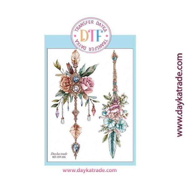DTF-035 TRANSFERENCIA TEXTIL CON DIBUJOS FLECHAS