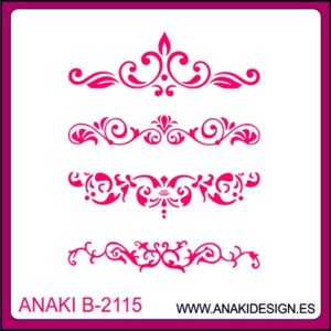 STENCIL BORDES 2  MEDIDA 20X20