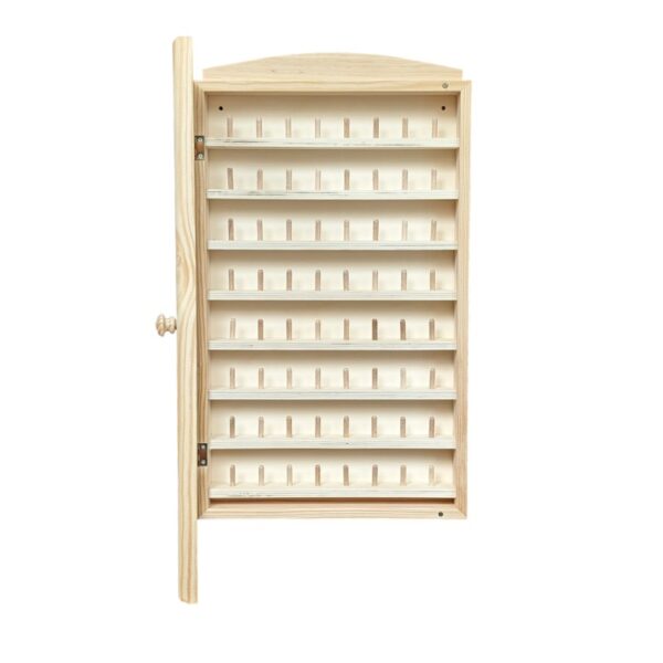 Vitrina dedales. Capacidad 64 dedales. En madera de pino. En crudo. - Imagen 2
